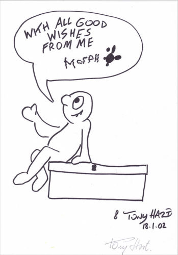 Tony Hart (Artist) Morph drawing - code 11056